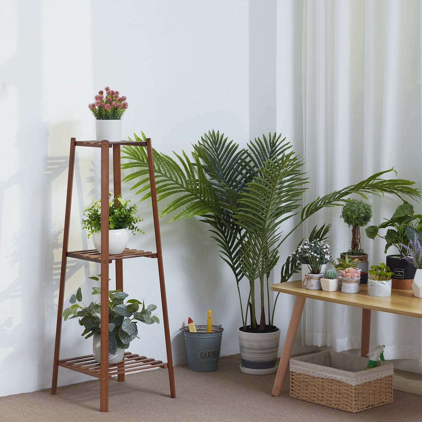 3 Teir Bamboo Plant Stand