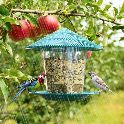 Garden gazebo hanging wild bird feeder