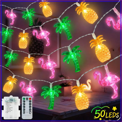 50 LED 25ft Summer Hawaiian Beach String Lights with Remote