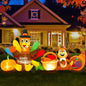 12-Foot Thanksgiving Turkey with Pumpkin and Corn, LED Lighted Outdoor Inflatable Decoration