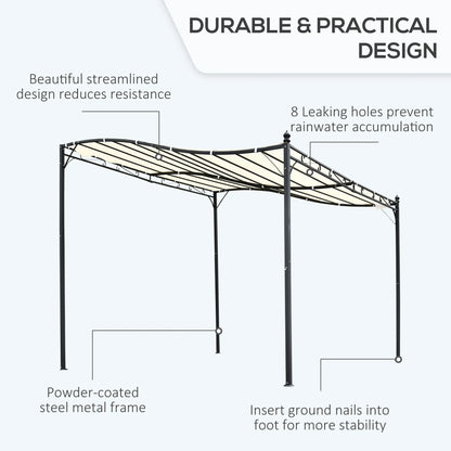 10' X 10' Steel Outdoor Pergola Gazebo