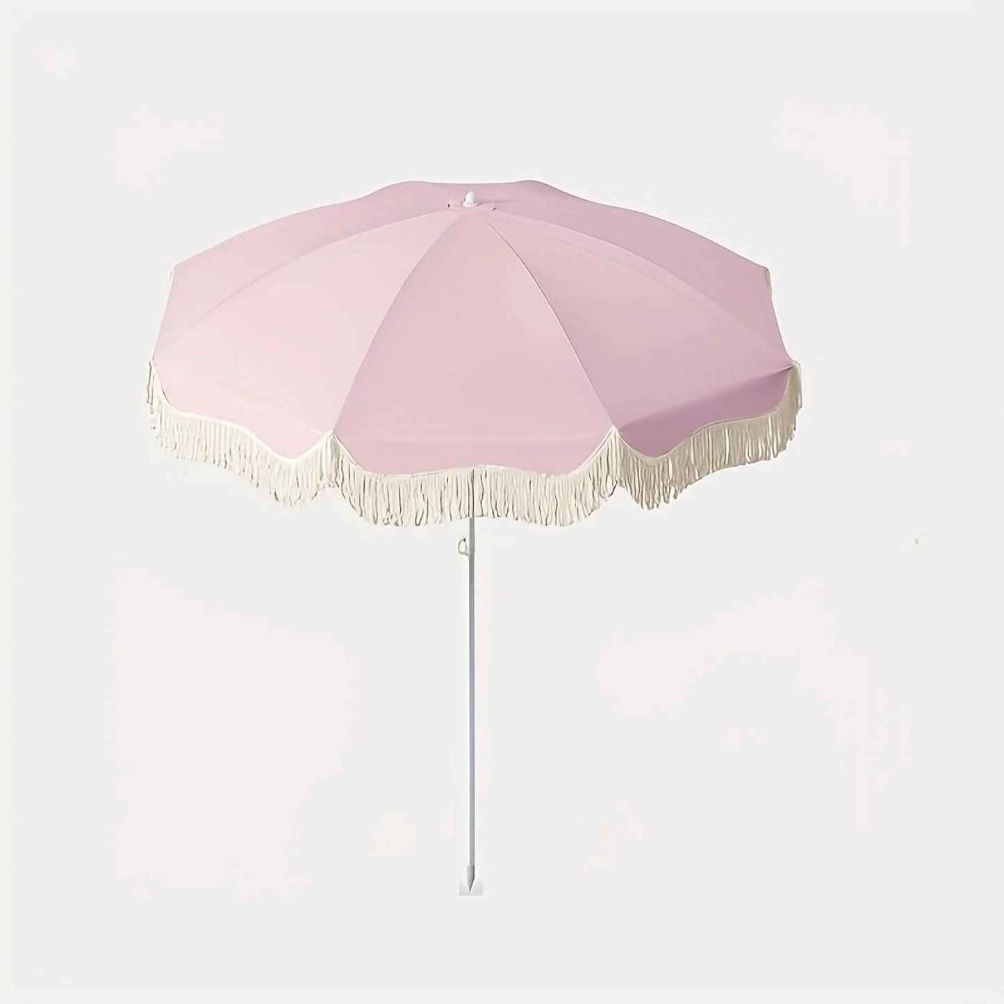 Bohemian Style Pink Adjustable Height and Frame Sun Umbrella