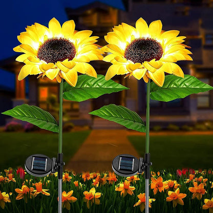 Outdoor Solar Sunflowers Waterproof LED Lawn Light
