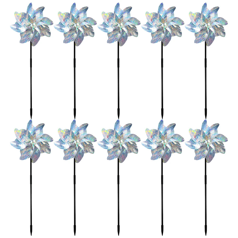 2/10pcs Bird Repeller Windmill Spinner