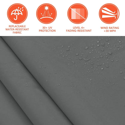 12'x10' Retractable Patio Awning Sun Shade Cover