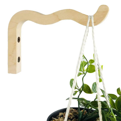Natural Wood Wall Plant Hanger