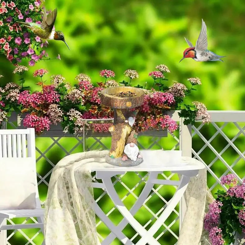 Decorative Resin Wild Bird Feeder Decorative Lawn Figurines