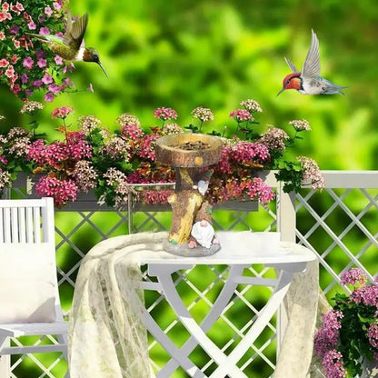 Decorative Resin Wild Bird Feeder Decorative Lawn Figurines