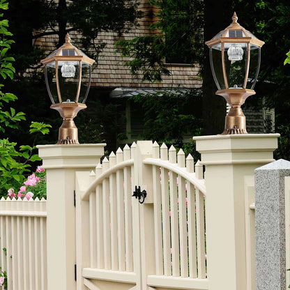Vintage Solar LED Post Light with Automatic On/Off (2-pack)