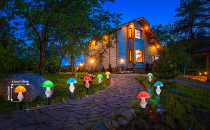 8pcs/set Outdoor Mushroom Solar Garden Lights 50 LED 8 Modes Waterproof