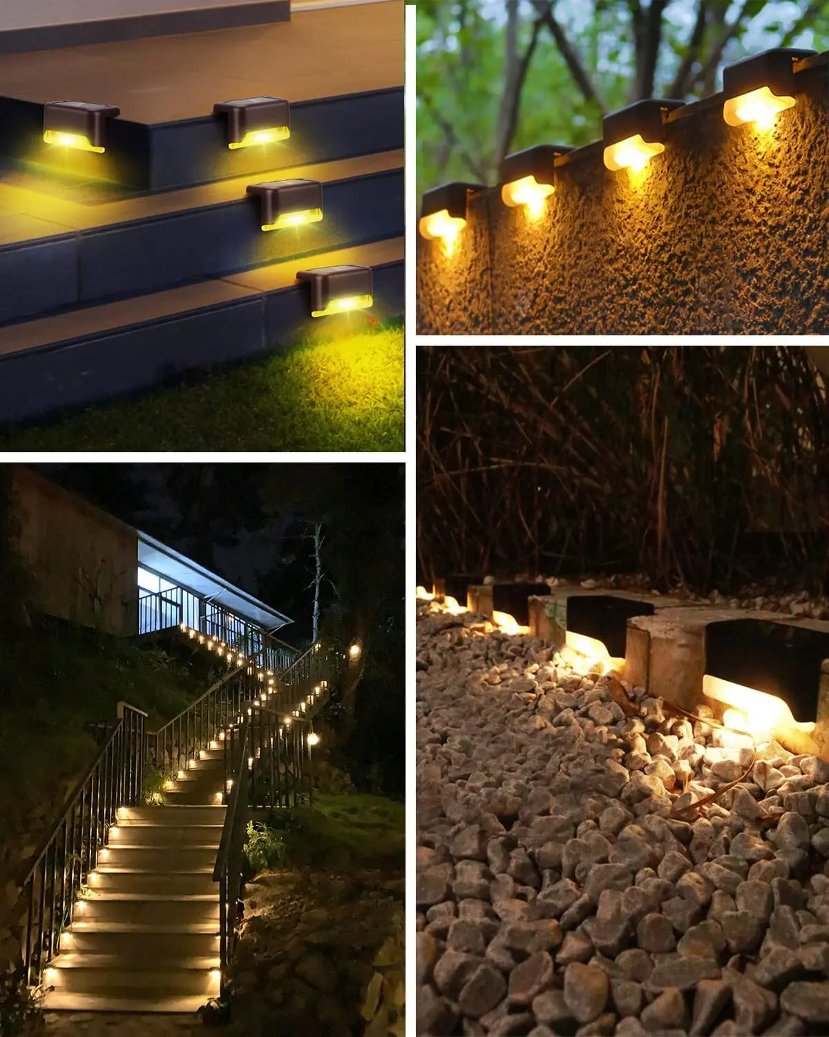 16-Pack Outdoor Solar Deck Lamp For Stairs, Steps, Fences, Yards, Patios And Paths