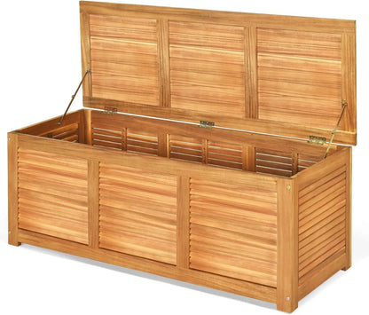 46 Gallon Acacia Wood Deck Box