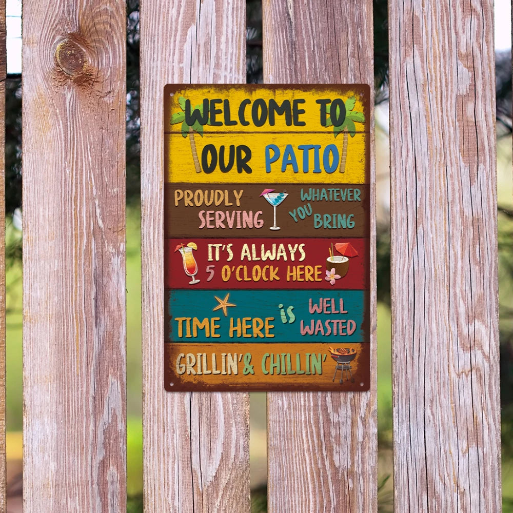 Cocktail Metal Tin Sign