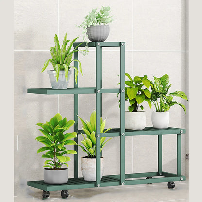 Indoor Outdoor, Wrought Iron Plant Stand w/Wheels
