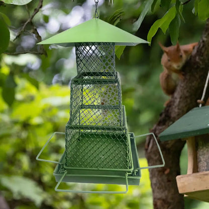3-Layer Retractable Metal Bird Feeder
