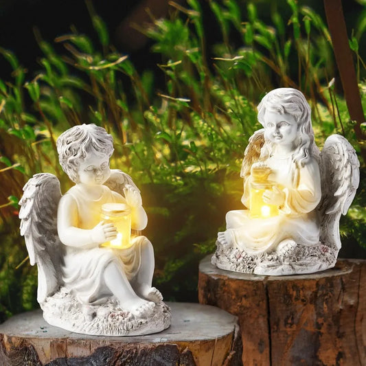 2 Pack Solar Angel Figurine