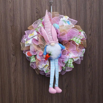 Easter Bunny Gnome Wreath
