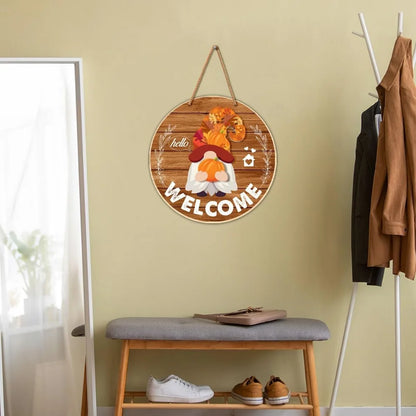 All Season Interchangeable Gnome Welcome Sign