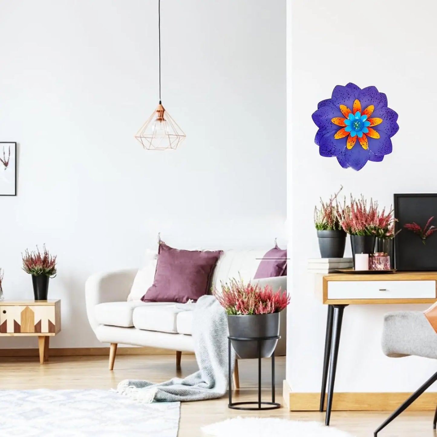 Metal Flower Wall Art Garden Decor