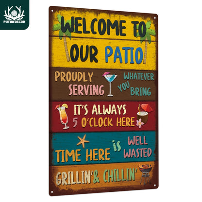 Cocktail Metal Tin Sign