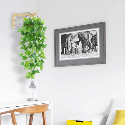 Natural Wood Wall Plant Hanger