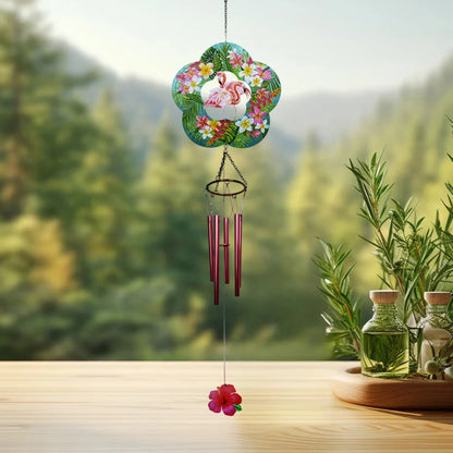Colorful Hummingbird and Flower 3D Wind Spinner