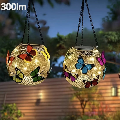 2pc Solar Butterfly Mesh Light