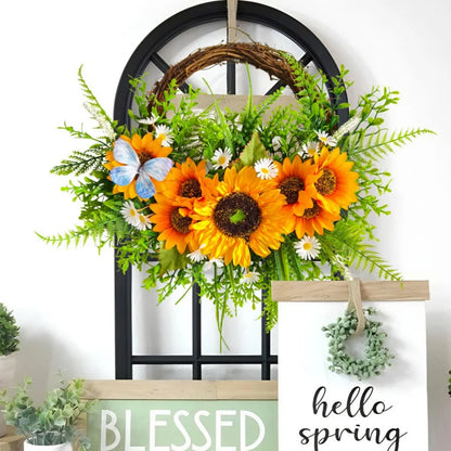 Sunflower Wreath for Front Door