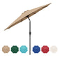 9' Outdoor Patio Umbrella, Push Button Tilt and Crank for Garden