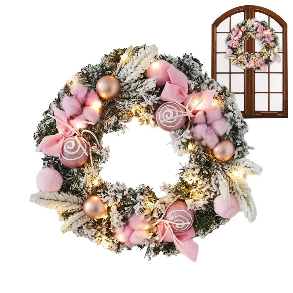 11.81in Light Up Christmas Wreath