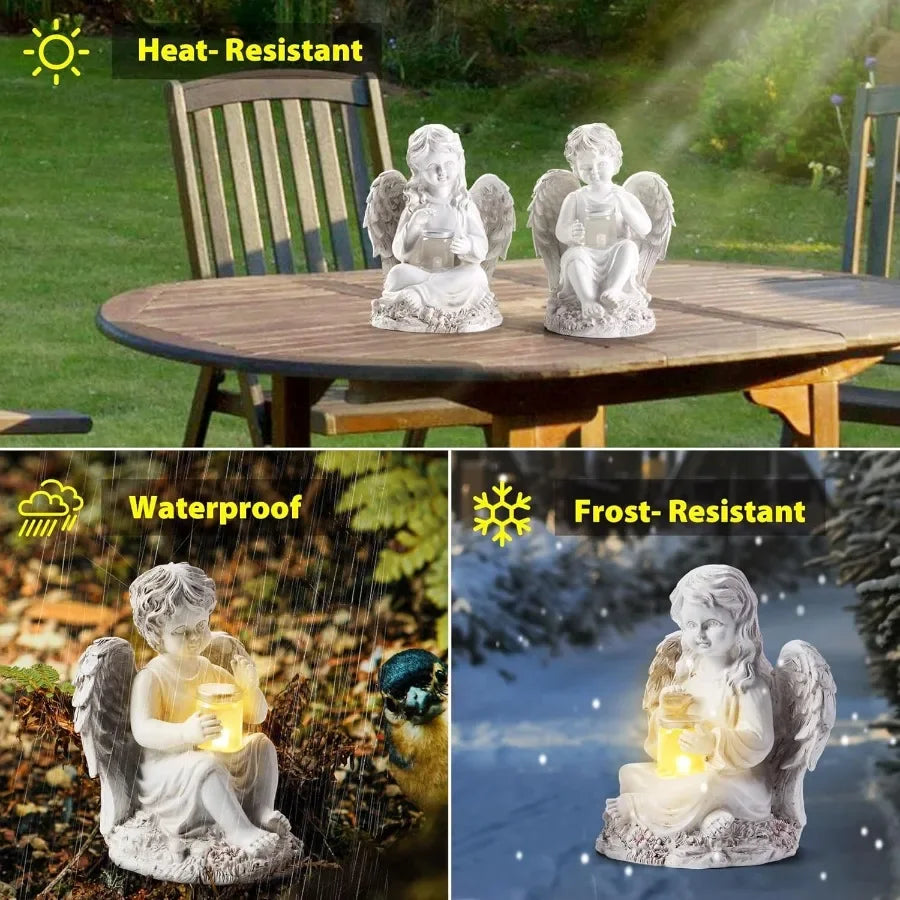 2 Pack Solar Angel Figurine