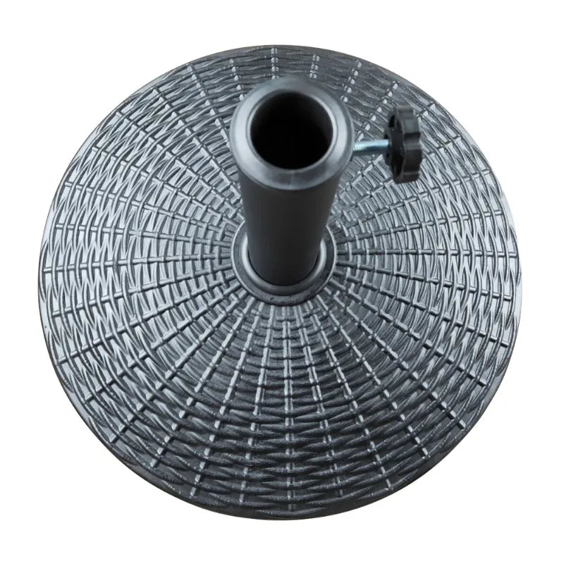 22lb Black Round Coated Resin Patio Umbrella Base