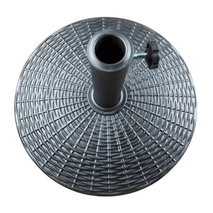 22lb Black Round Coated Resin Patio Umbrella Base
