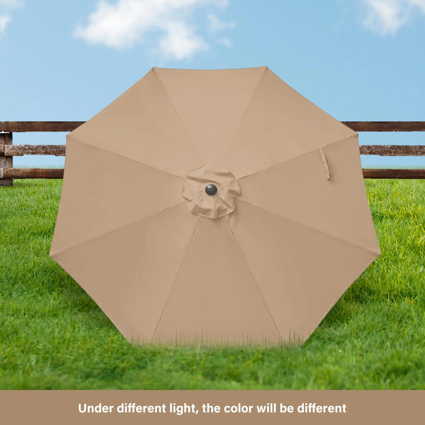 9' Outdoor Patio Umbrella, Push Button Tilt and Crank for Garden