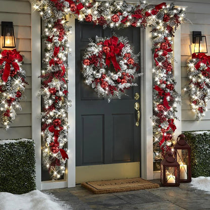 Christmas Red Ball Ornament Holiday Wreath or Garland