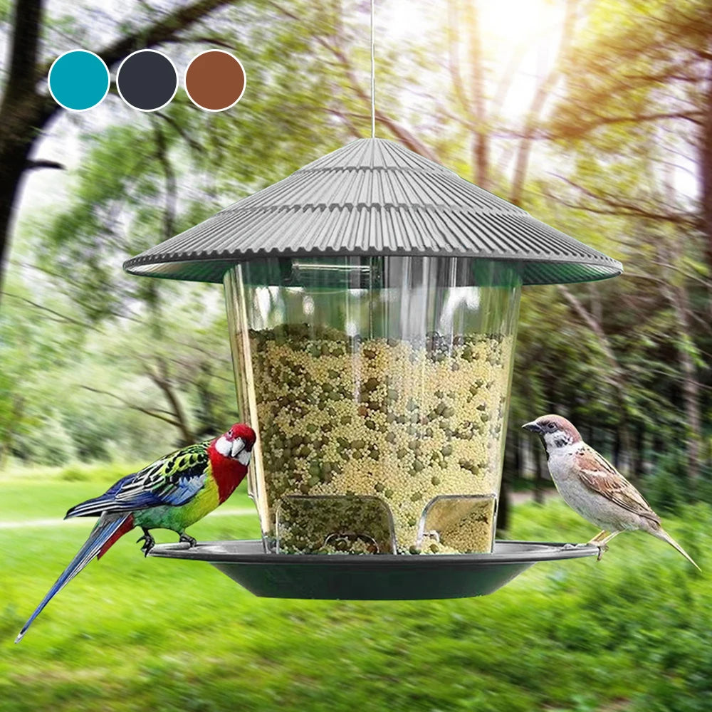 Garden gazebo hanging wild bird feeder