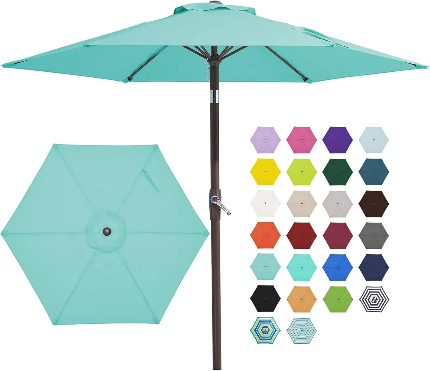 7.5FT Outdoor Patio Umbrella with Tilt and Crank