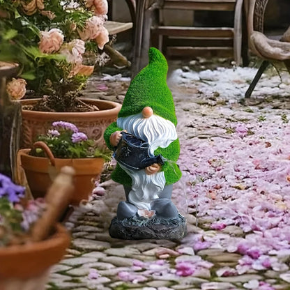 Garden Gnomes Statue w/Solar LED Lights