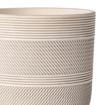 8" x 8" x 7.2" Round White Ceramic Plant Pot