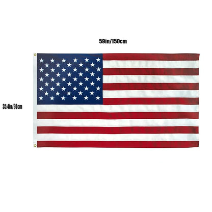 59x35in Heavy Duty American Flag with Brass Grommets