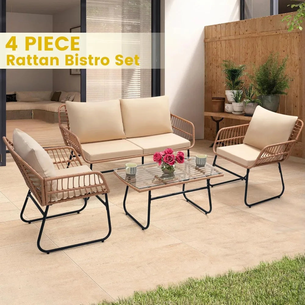 Outdoor Furniture Set With All Weather Cushions