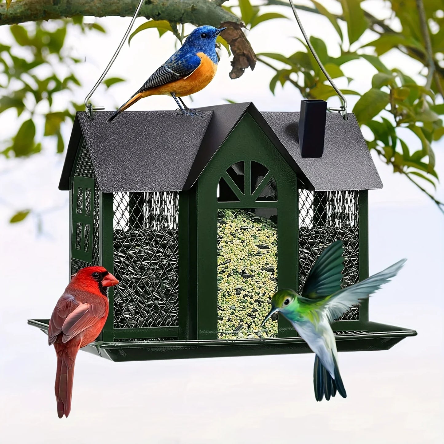 metal mesh wild bird feeder
