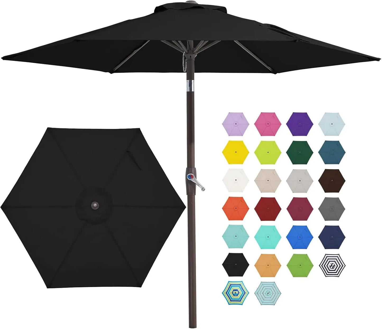 7.5FT Outdoor Patio Umbrella with Tilt and Crank