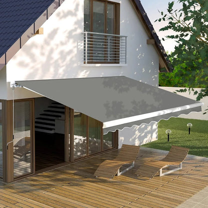 12'x10' Retractable Patio Awning Sun Shade Cover