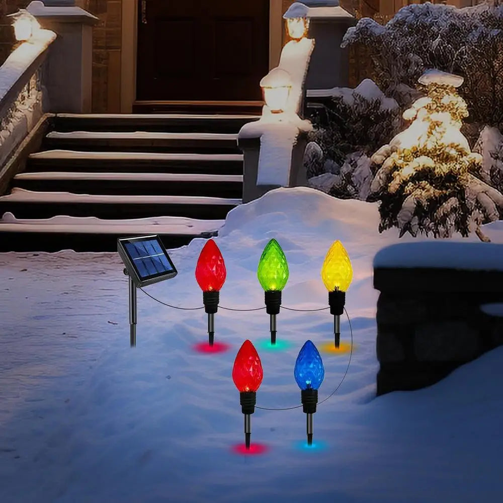 Solar Outdoor Lighted Stake For Christmas