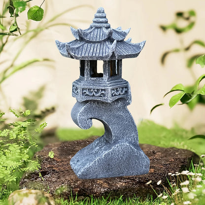 Solar Pagoda Lantern Garden Statue