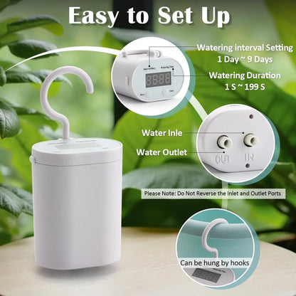 10 Inch Hanging Planters, 4 Pcs Self-Watering Flower Pots with Drainage
