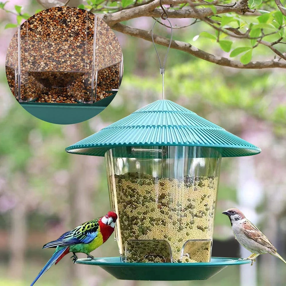 Garden gazebo hanging wild bird feeder