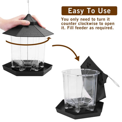 Wild Bird Feeders for Outside Rust Proof Hanging Feeders
