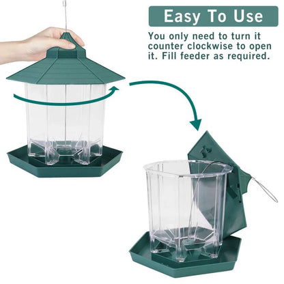Wild Bird Feeders for Outside Rust Proof Hanging Feeders